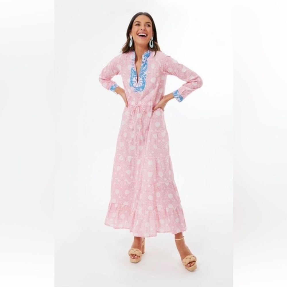 CHANNEL YOUR INNER WHITE LOTUS! KLEED Light Pink Bennetti NWT 100% Cotton dress